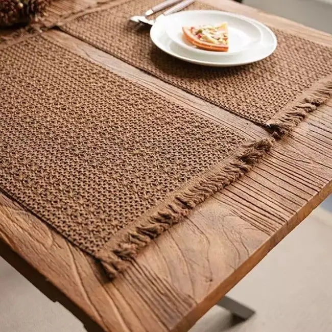 Boho Woven Tassel Table Runner