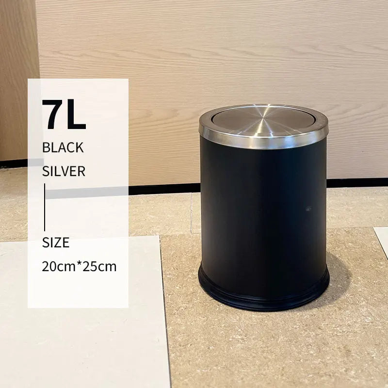 Luxury Gold Bathroom Trash Can with Swing Lid