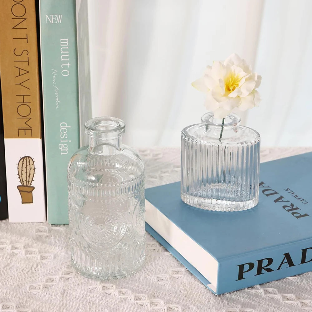 Aesthetic Cement Vase Duo — Minimalist Home Display Set