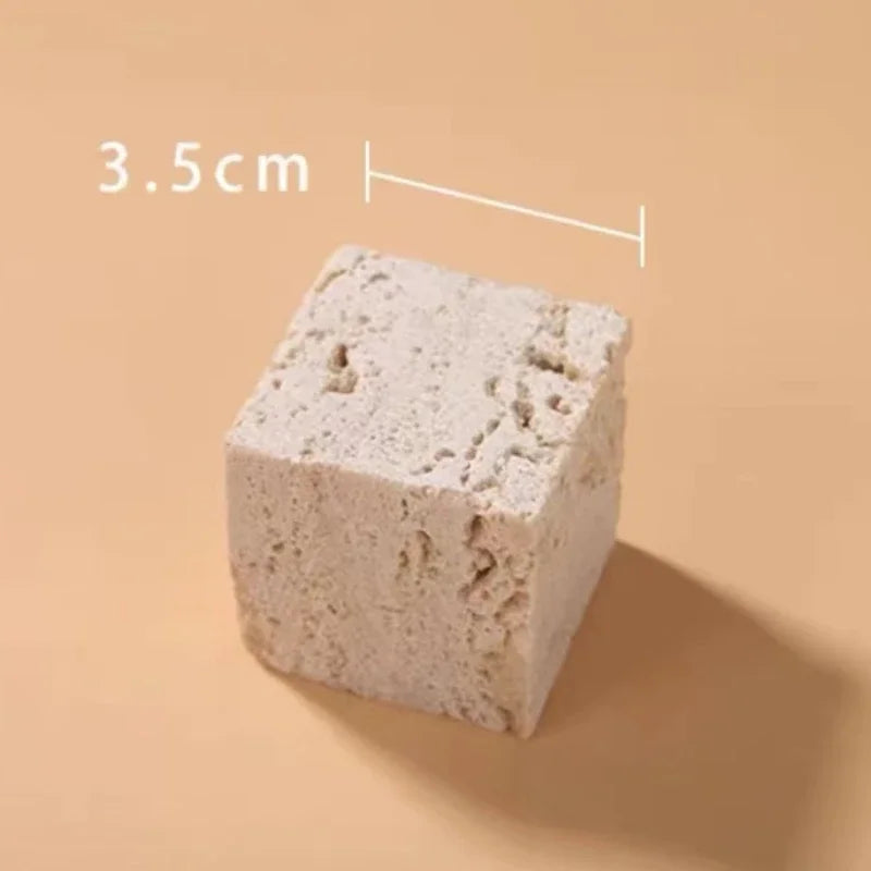 Mini Travertine Jewelry Tray | Minimalist Display Organizer