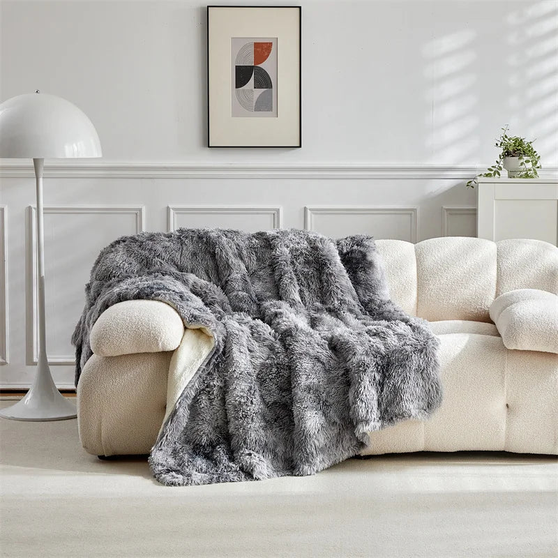 Plush Double-Sided Throw Blanket