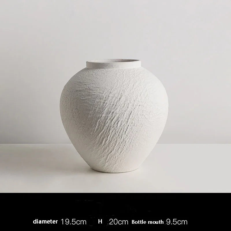 Ceramic Wabi-Sabi Vase — Minimal Neutral Home Accent