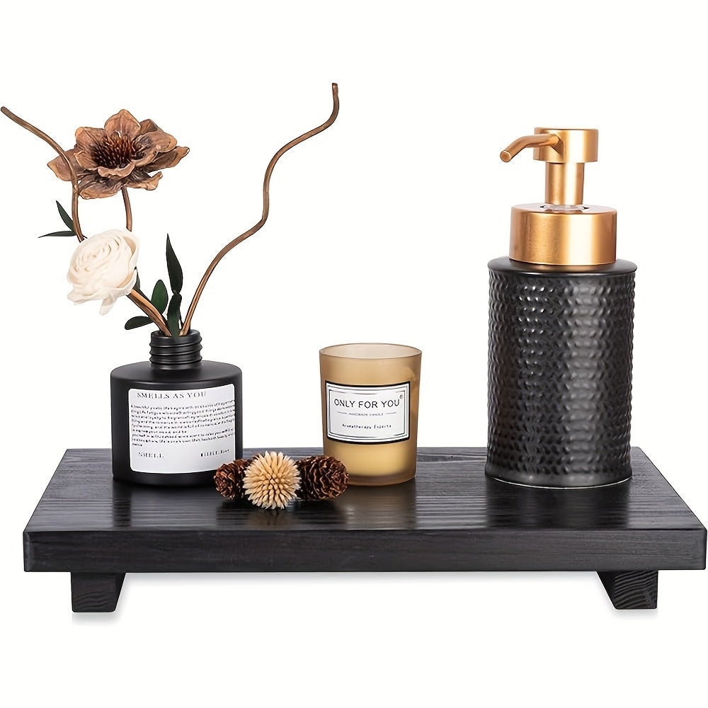 Vintage Wooden Log Tray – Rustic Decorative Display Dish