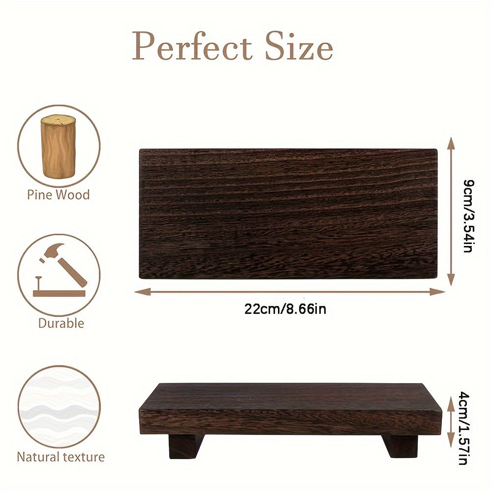 Vintage Wooden Log Tray – Rustic Decorative Display Dish