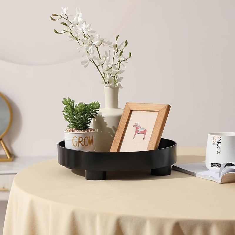 Chic Round Decorative Tray – Modern & Farmhouse Display Platter