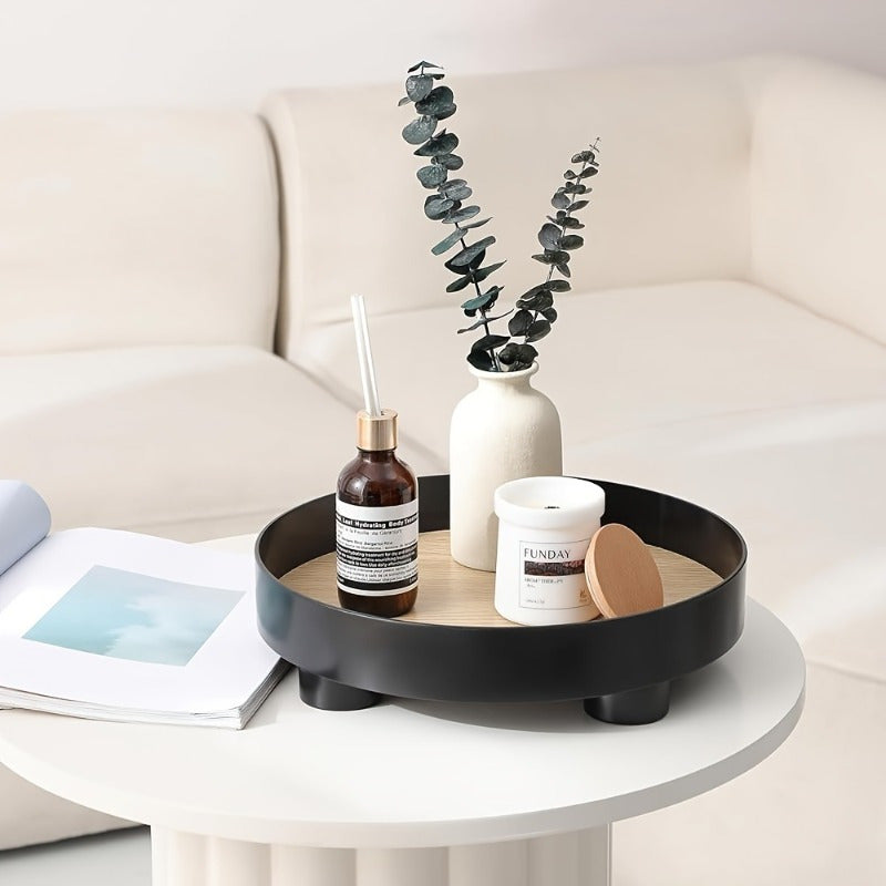 Chic Round Decorative Tray – Modern & Farmhouse Display Platter