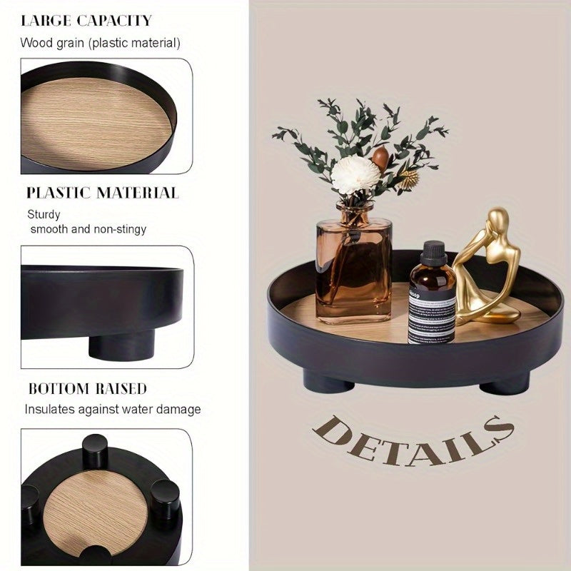 Chic Round Decorative Tray – Modern & Farmhouse Display Platter