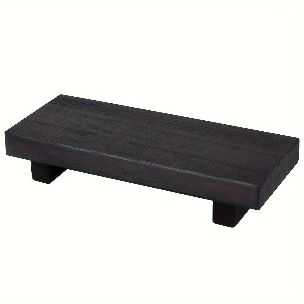 Vintage Wooden Log Tray – Rustic Decorative Display Dish