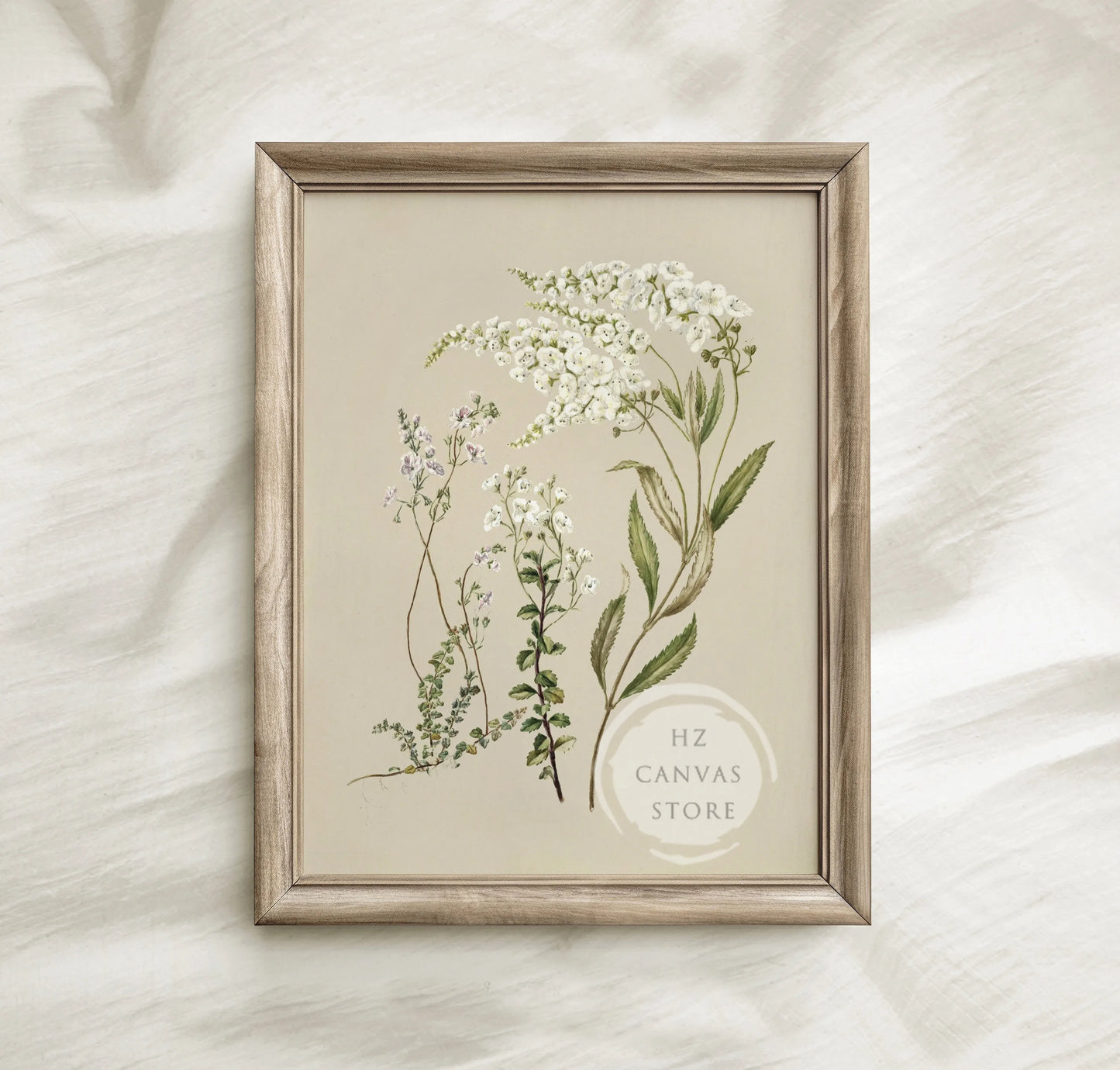 6-Piece Neutral Botanical Wall Art Set – Vintage Floral Prints