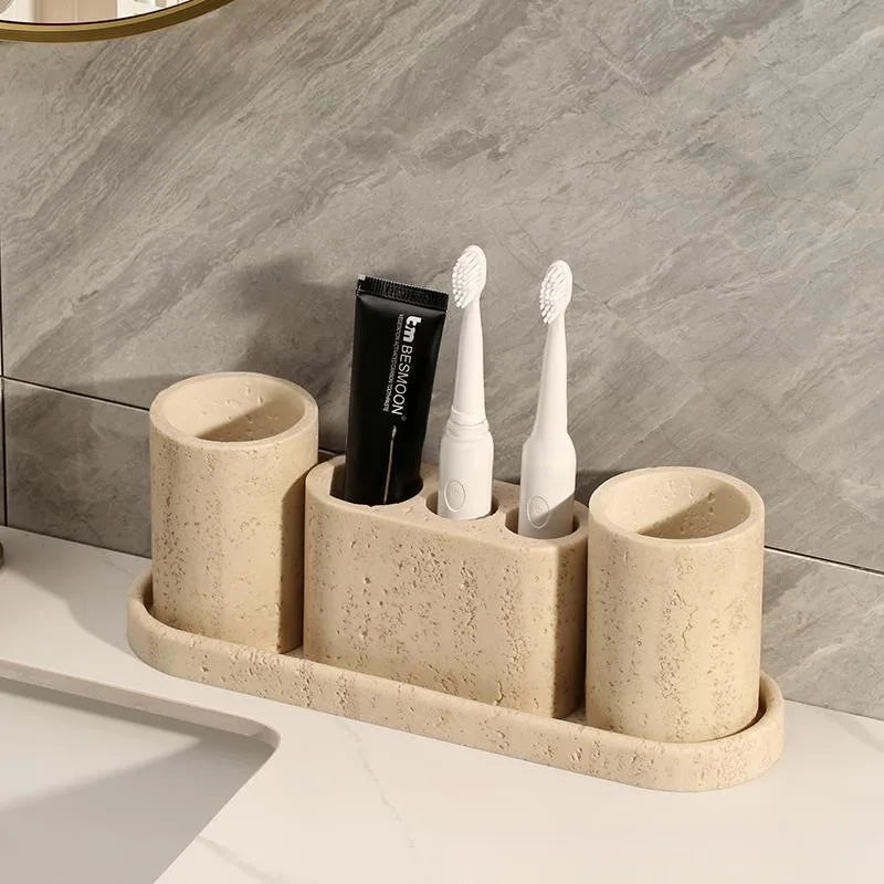 Travertine Bathroom Accessories Set 4 Piece