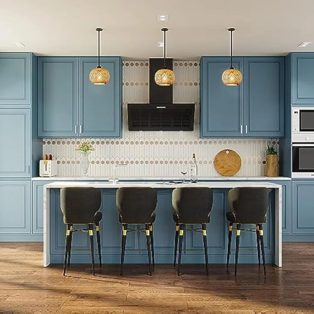 Vintage Bamboo Rattan Pendant Light