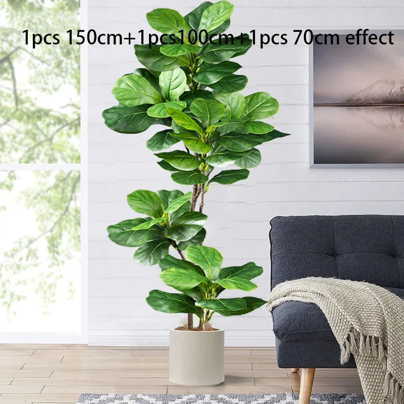 Large Artificial Ficus Tree – Fiddle Leaf Style Faux Indoor Plant