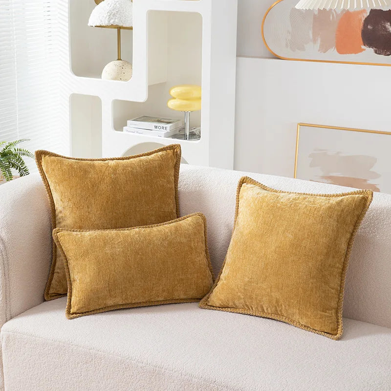 Luxury Velvet Chenille Throw Pillow Covers