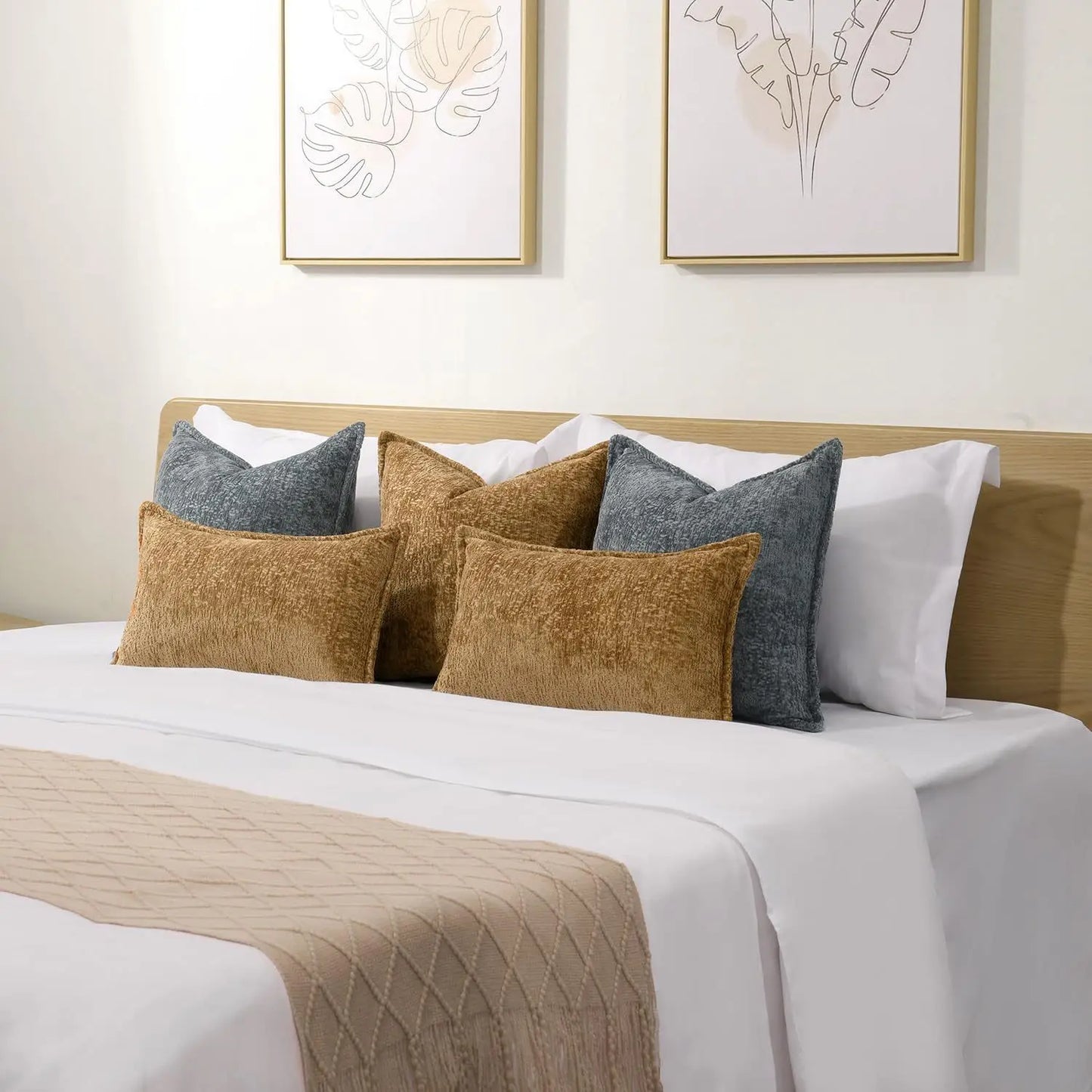 Nordic Chenille Cushion Cover – Green (Multiple Sizes)