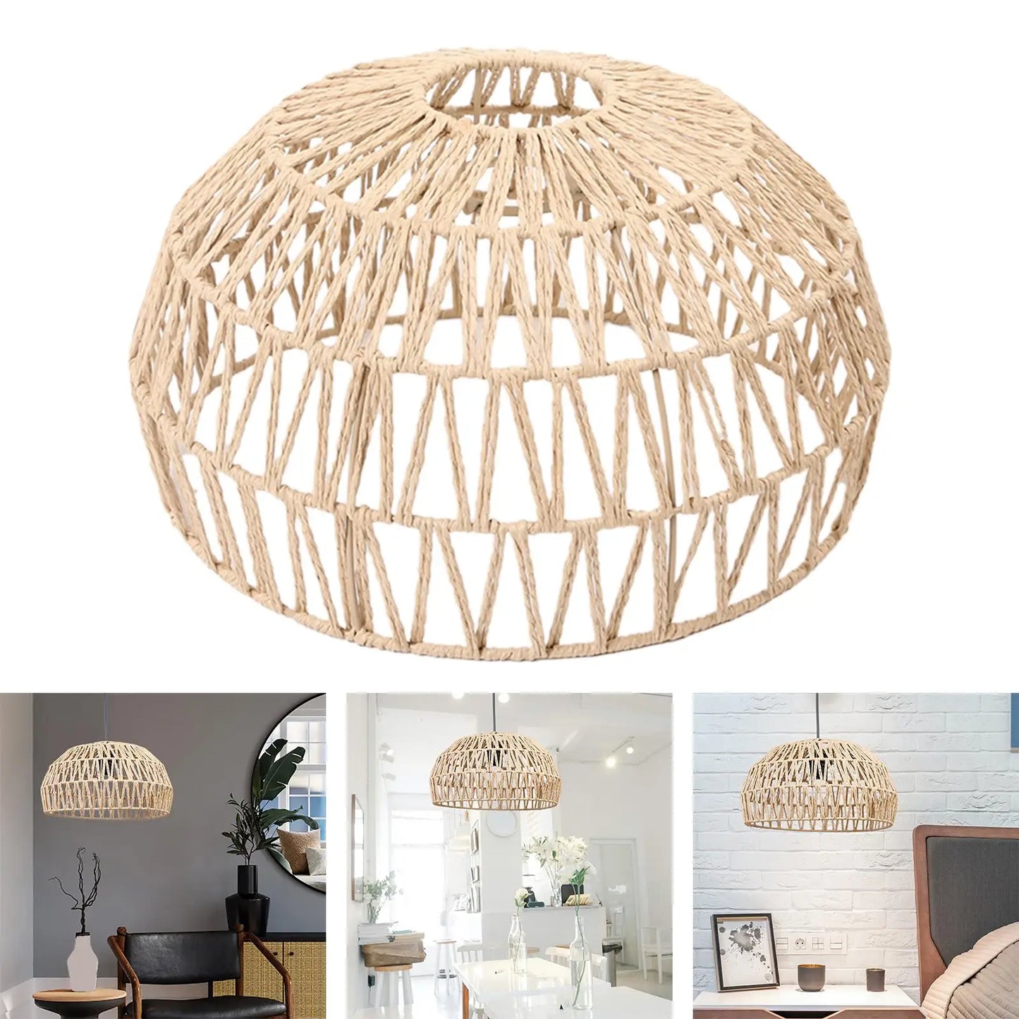 Bohemian Woven Rope Pendant Light