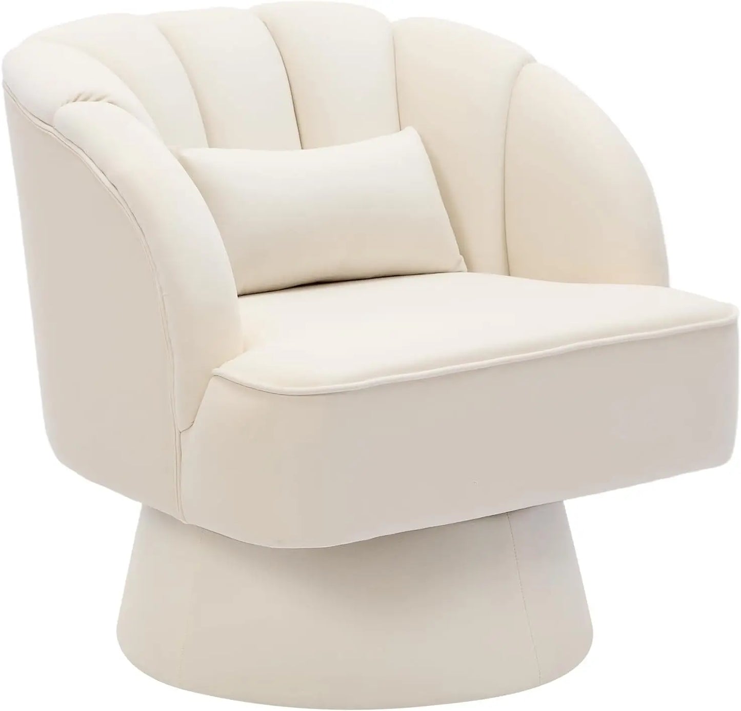 Ultra-Plush 360° Swivel Accent Chair – Modern Barrel Lounge Chair with Padded Comfort