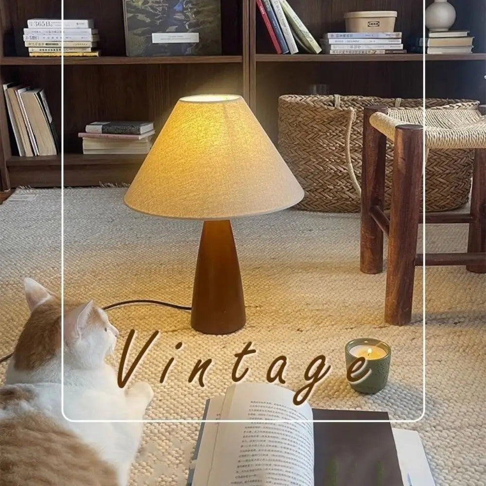 VintageGlow Fabric Lamp — Cozy Retro Atmosphere