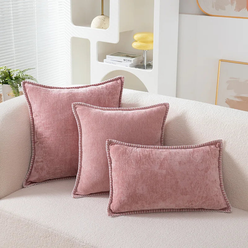 Luxury Velvet Chenille Throw Pillow Covers