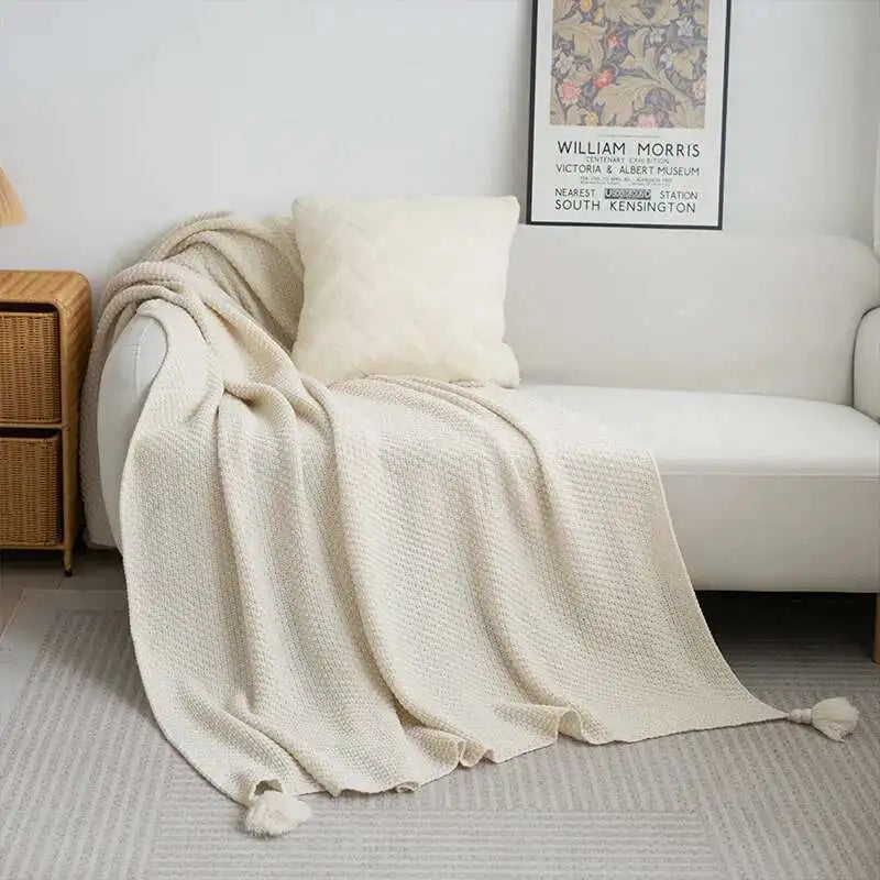 Nordic Knitted Throw Blanket