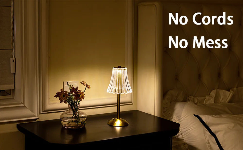 AuraTouch LED Lamp — 3-Color Dimming Night Light