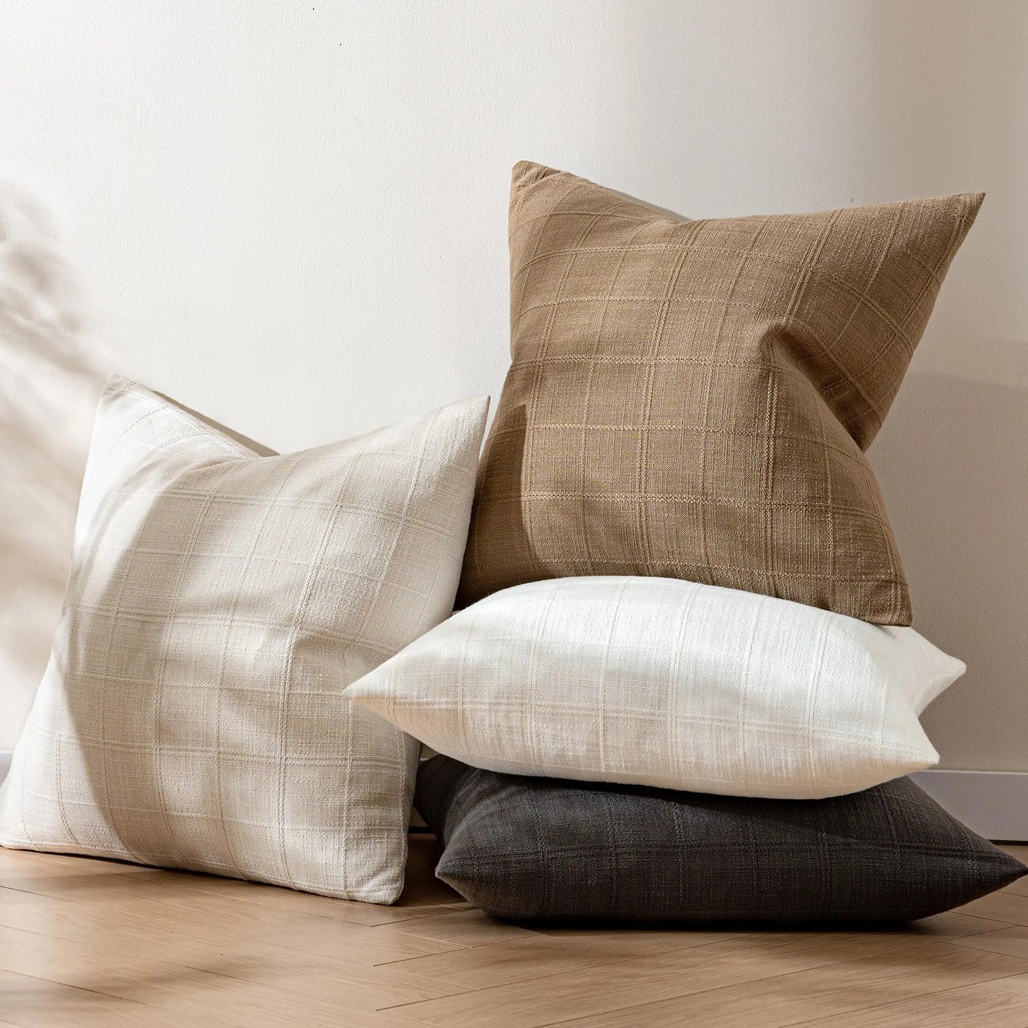 Neutral Linen Pillow Covers | Textured Decorative Cushion Covers