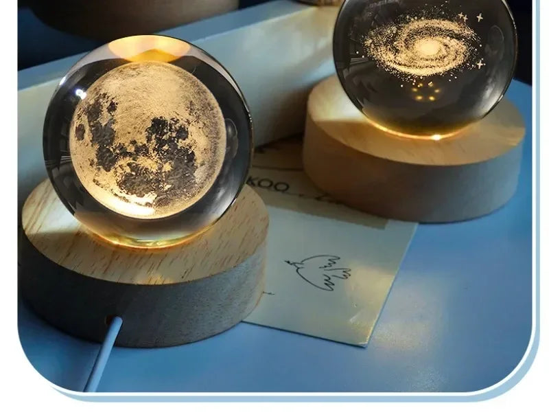 Aesthetic Moon Crystal Sphere Lamp