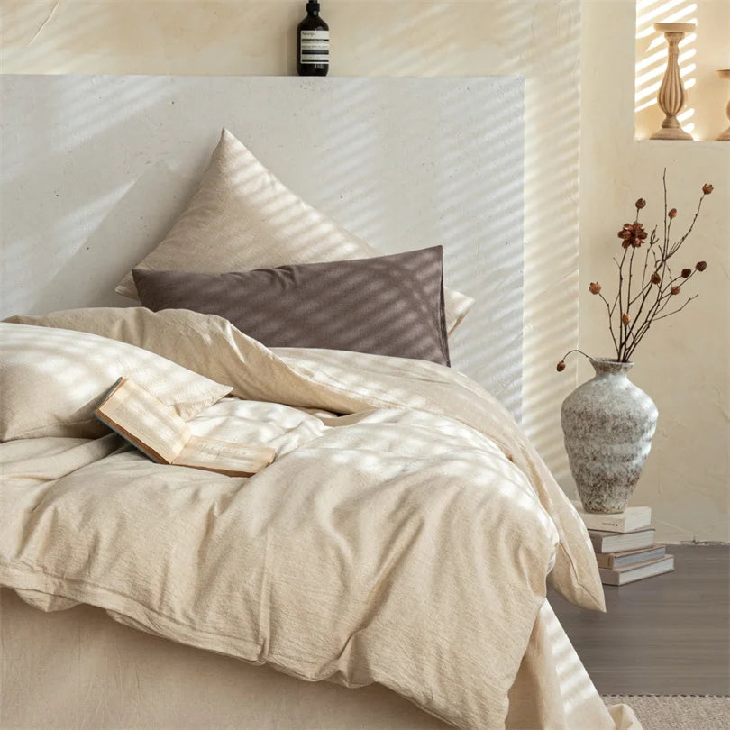 Dreamreal 100% Linen Bedding Set (4-Piece) | Breathable Cooling Sheet + Duvet Cover