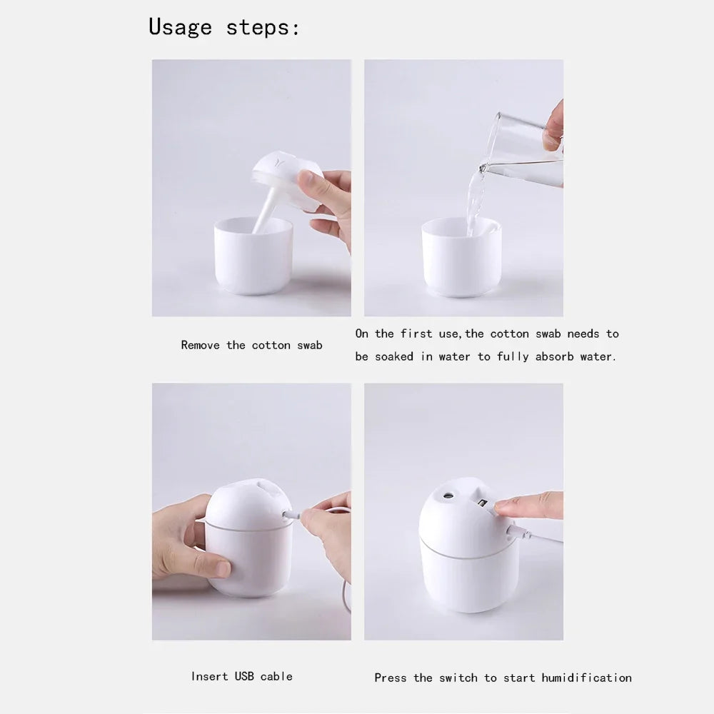 250ml Portable USB Aroma Diffuser & Mini Humidifier