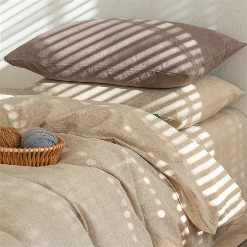 Dreamreal 100% Linen Bedding Set (4-Piece) | Breathable Cooling Sheet + Duvet Cover