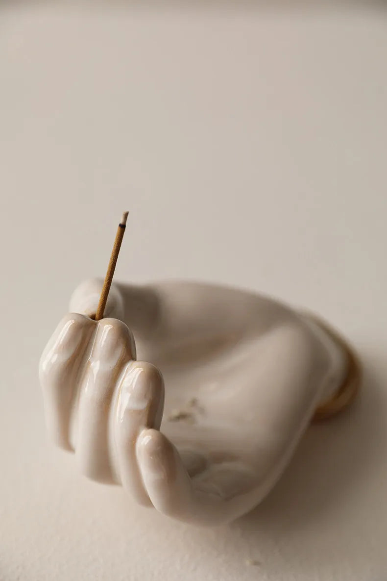 Serenity Palm Ceramic Incense Holder