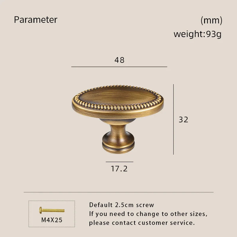 Solid Brass Cabinet Handles – French Vintage Luxury Hardware