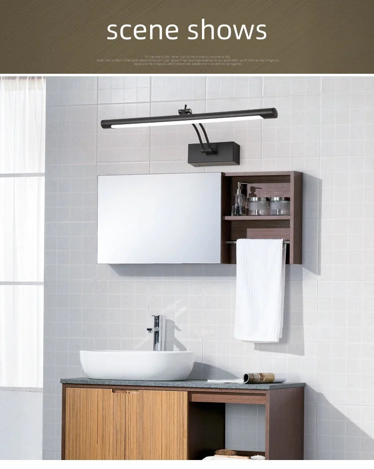 Rechargeable Gold Picture Light — Adjustable Dimmable Wall Sconce