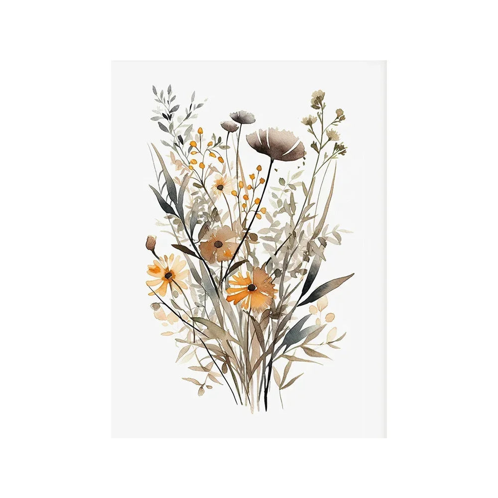 Scandinavian Watercolor Wall Art – Neutral Botanical Prints