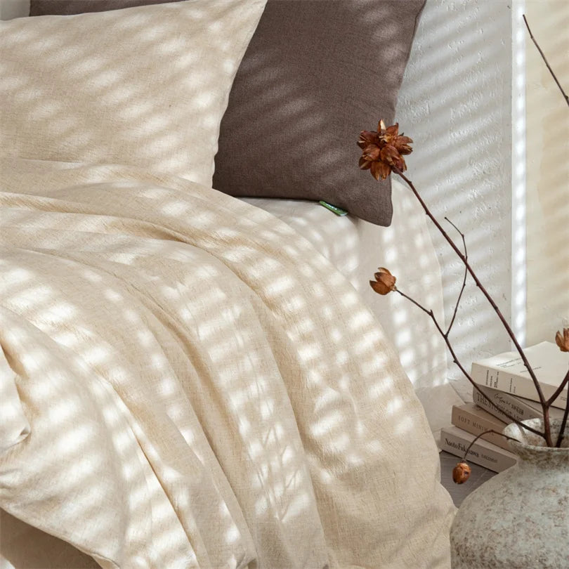 Dreamreal 100% Linen Bedding Set (4-Piece) | Breathable Cooling Sheet + Duvet Cover