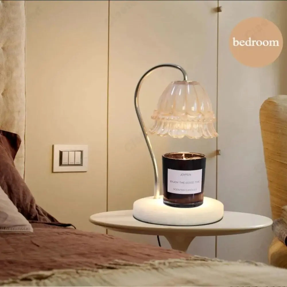 Aroma Diffuser Candle Lamp – Marble Minimalist Glow