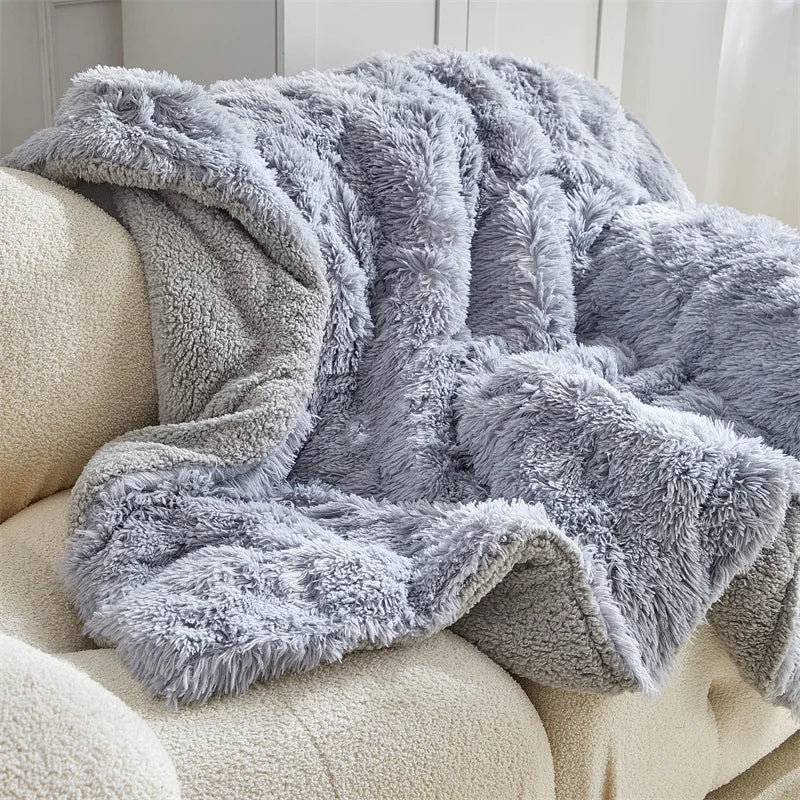 Plush Double-Sided Throw Blanket