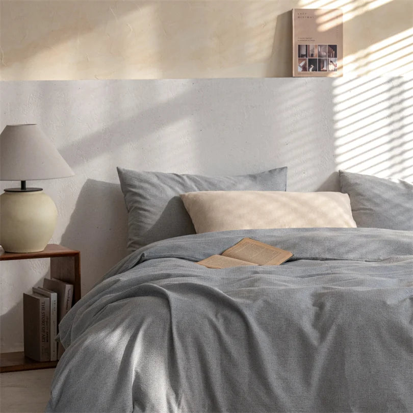 Dreamreal 100% Linen Bedding Set (4-Piece) | Breathable Cooling Sheet + Duvet Cover