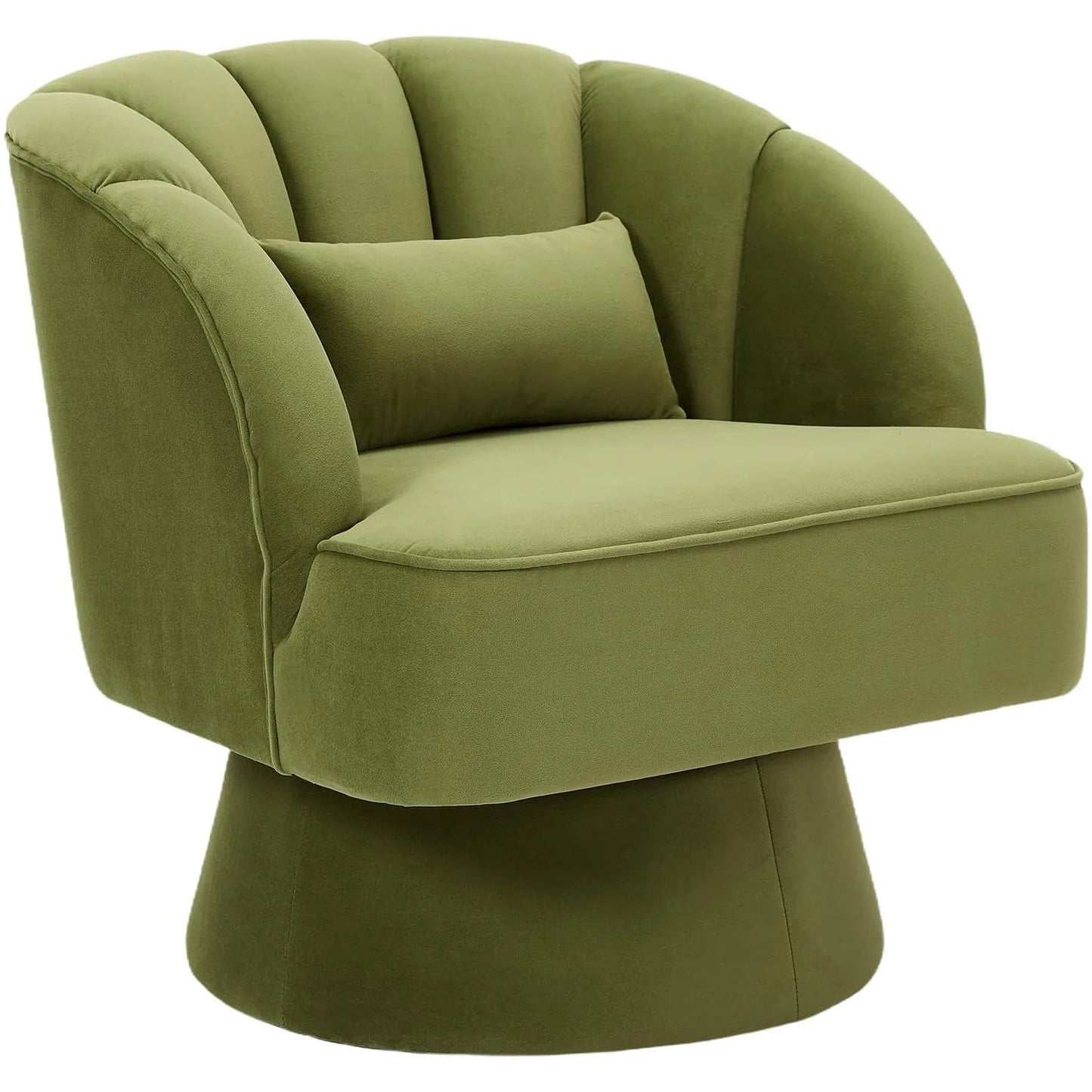 Ultra-Plush 360° Swivel Accent Chair – Modern Barrel Lounge Chair with Padded Comfort