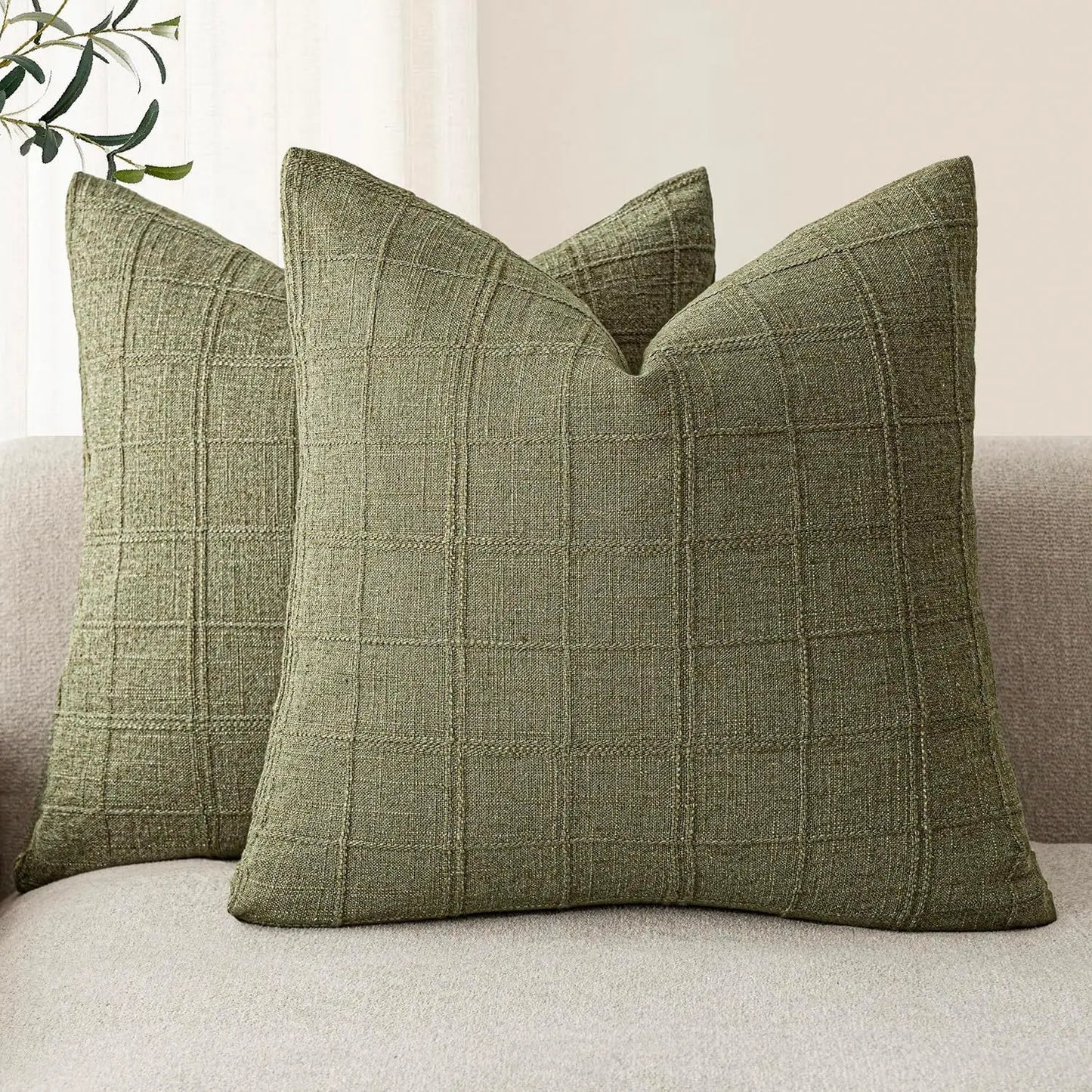 Neutral Linen Pillow Covers | Textured Decorative Cushion Covers