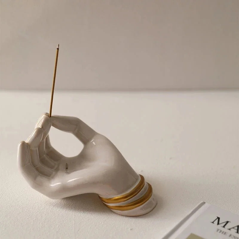 Serenity Palm Ceramic Incense Holder