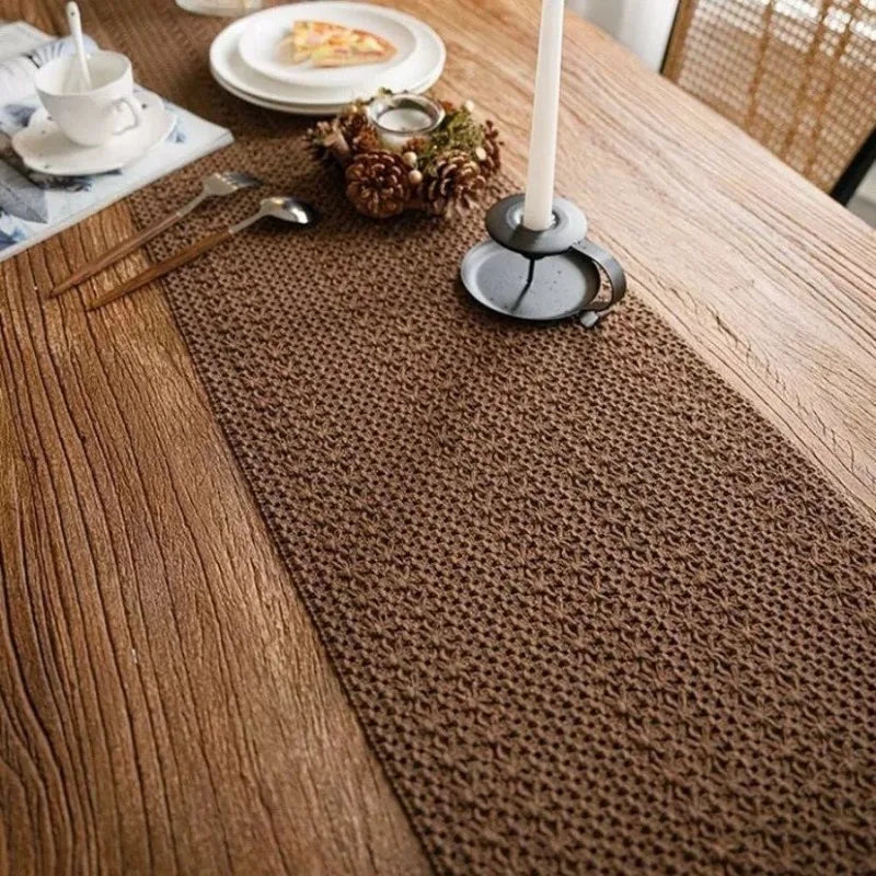 Boho Woven Tassel Table Runner