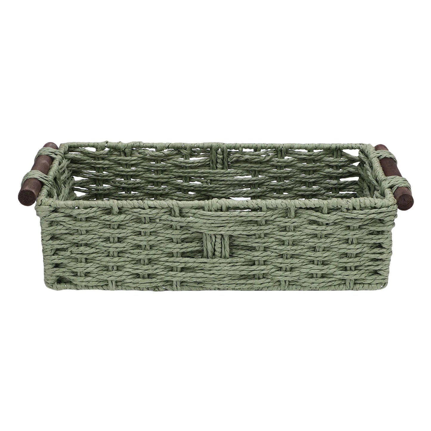 Handwoven Toilet Paper Storage Basket – Paper Rope Organizer (35×15×10 cm)
