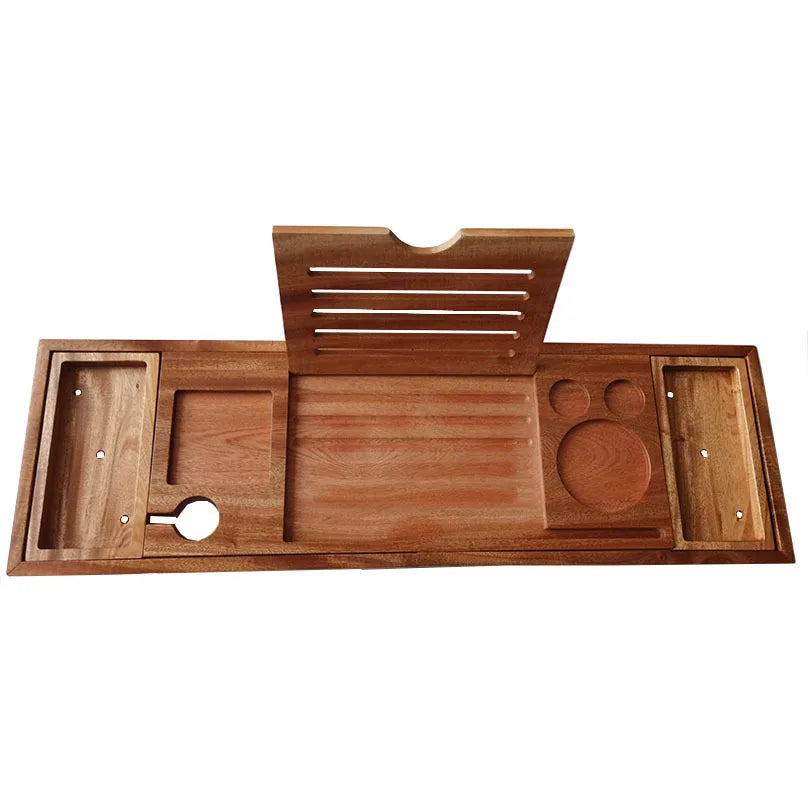 Adjustable Solid Wood Bathtub Tray – Luxury Bath Caddy Organizer