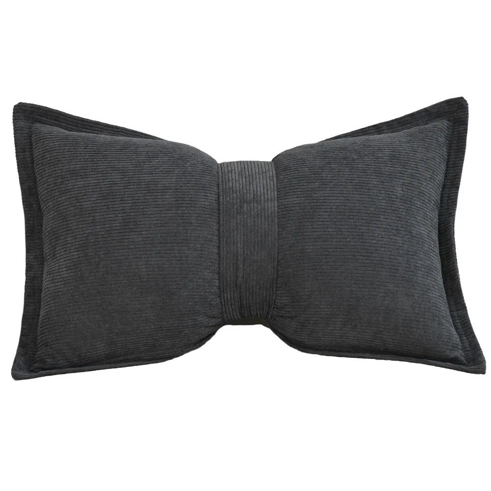 Cute Bow Plush Pillow Cover – Soft Decorative Cushion