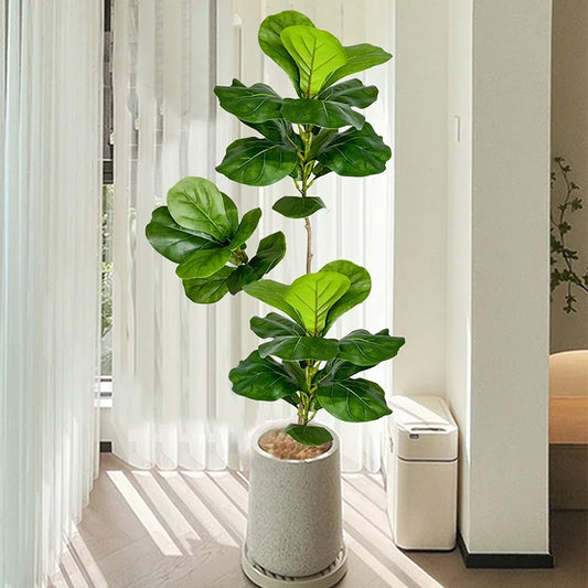 Large Artificial Ficus Tree – Fiddle Leaf Style Faux Indoor Plant