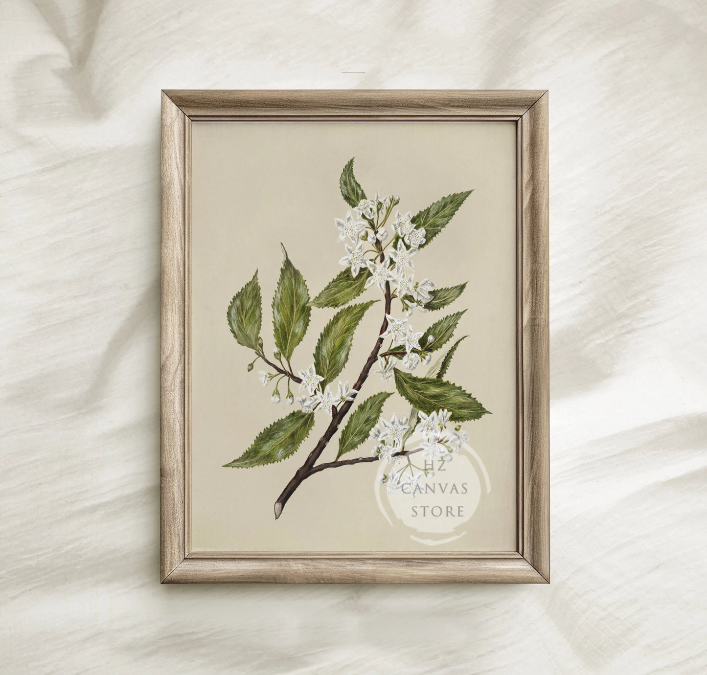 6-Piece Neutral Botanical Wall Art Set – Vintage Floral Prints