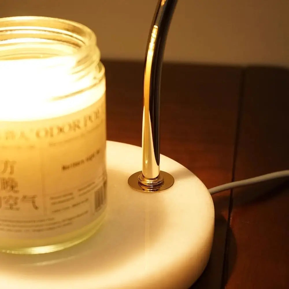 Aroma Diffuser Candle Lamp – Marble Minimalist Glow