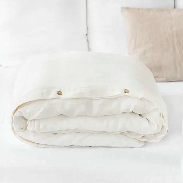 100% French Linen Natural Duvet Cover Soft Comfortable Quilt Comforter Cover Queen Durable Healthy Home Textiles Bedding