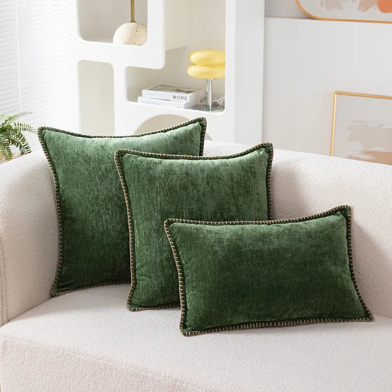 Luxury Velvet Chenille Throw Pillow Covers