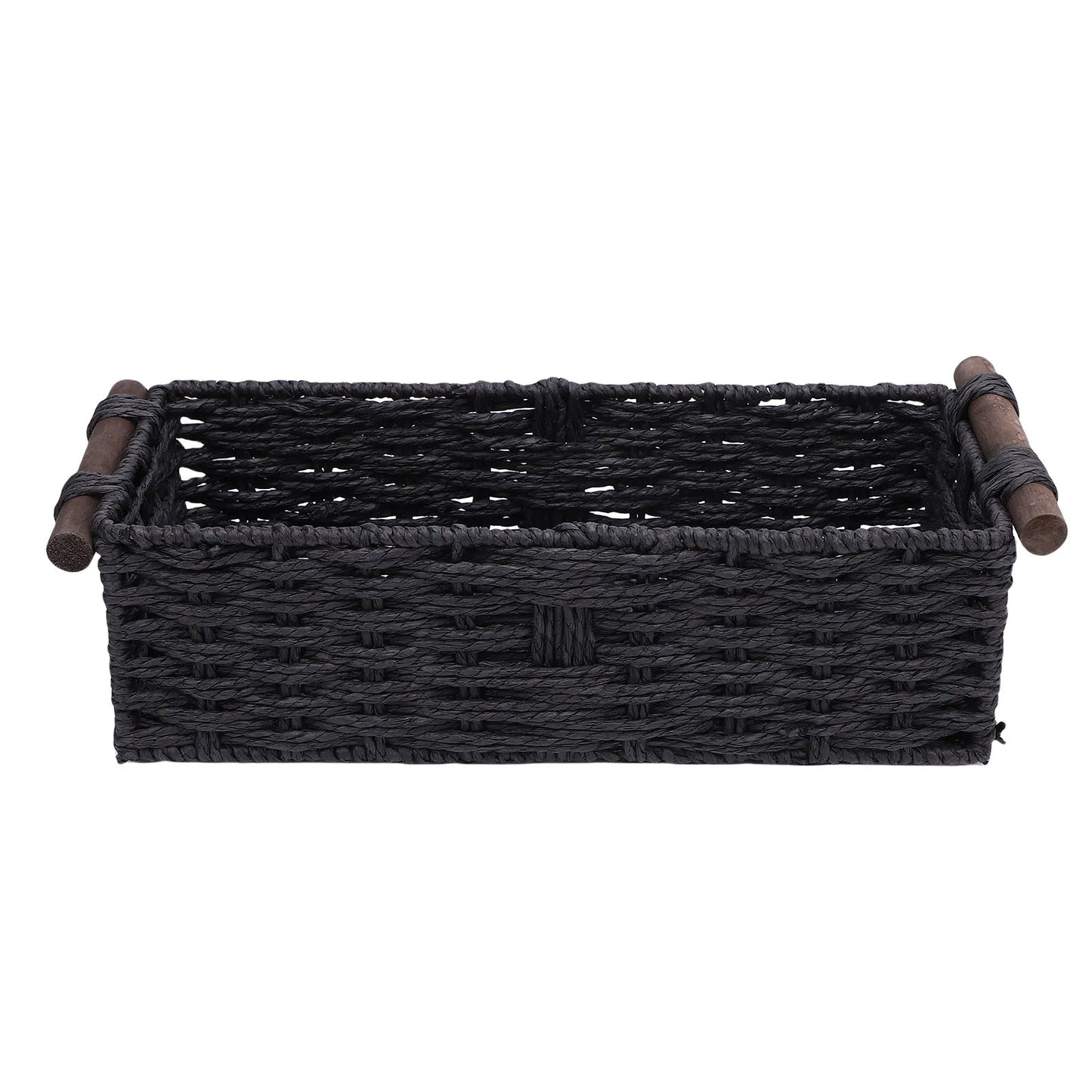 Handwoven Toilet Paper Storage Basket – Paper Rope Organizer (35×15×10 cm)